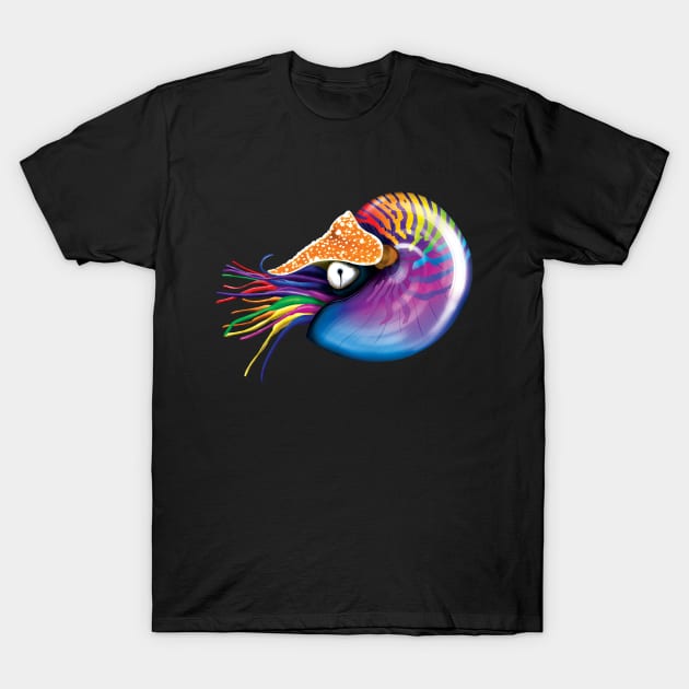 Rainbow Nautilus T-Shirt by mpflies2